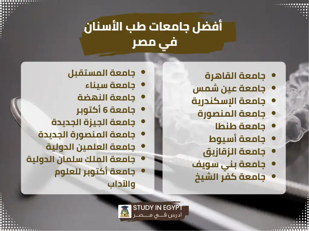 أفضل جامعات طب الأسنان في مصر