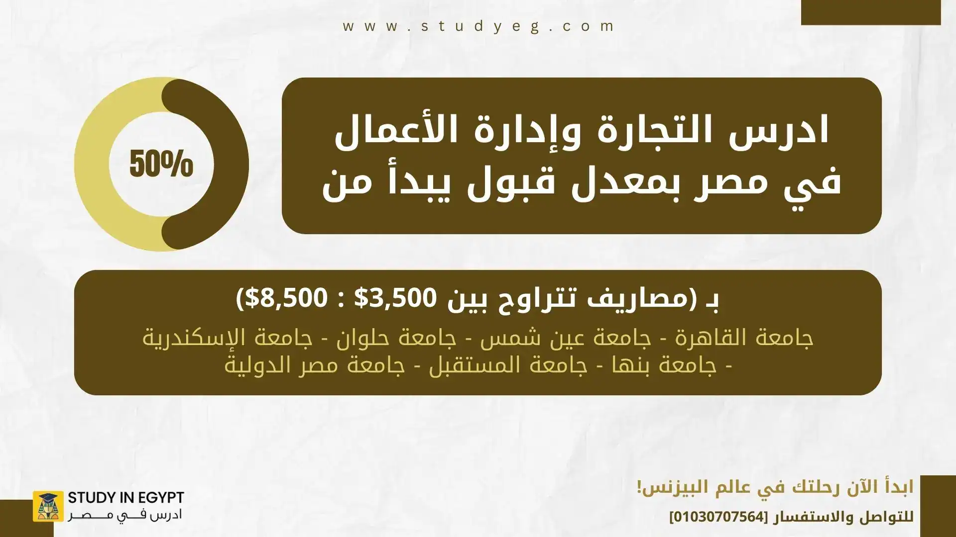 دراسة إدارة الأعمال في مصر للوافدين