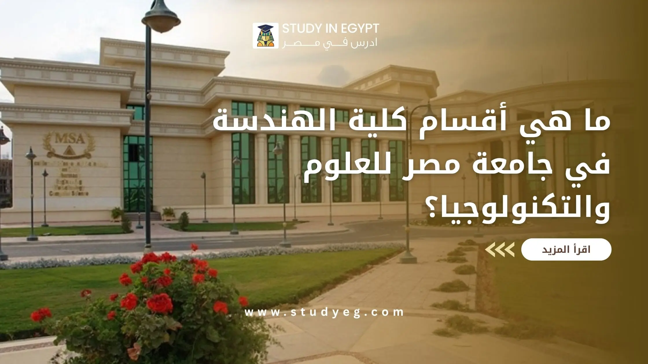 اقسام هندسة جامعة مصر للعلوم والتكنولوجيا